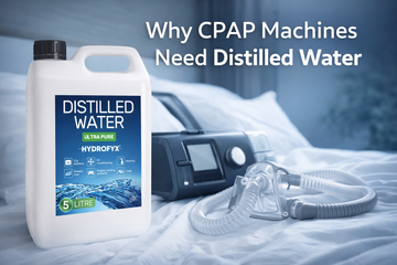 5L distilled water for CPAP machine UK – ultra pure mineral-free water for sleep apnoea humidifiers