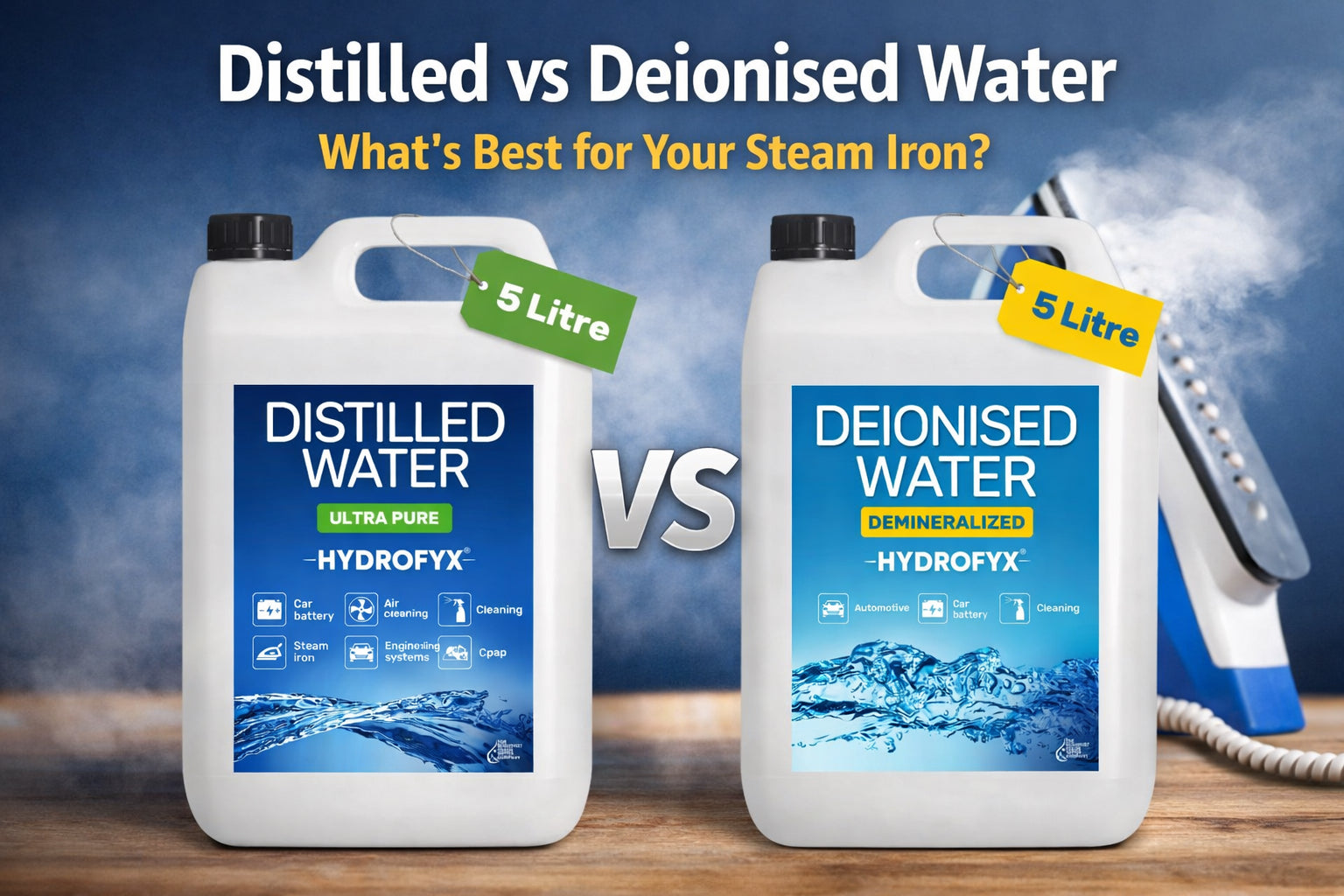 Best Water for Steam Irons UK | Distilled vs Deionised