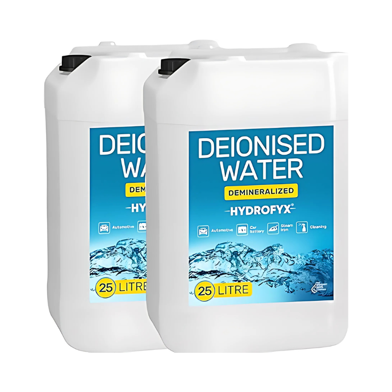 Deionised water 25 litre containers 2 pack (50L total) for automotive, cleaning and industrial use UK